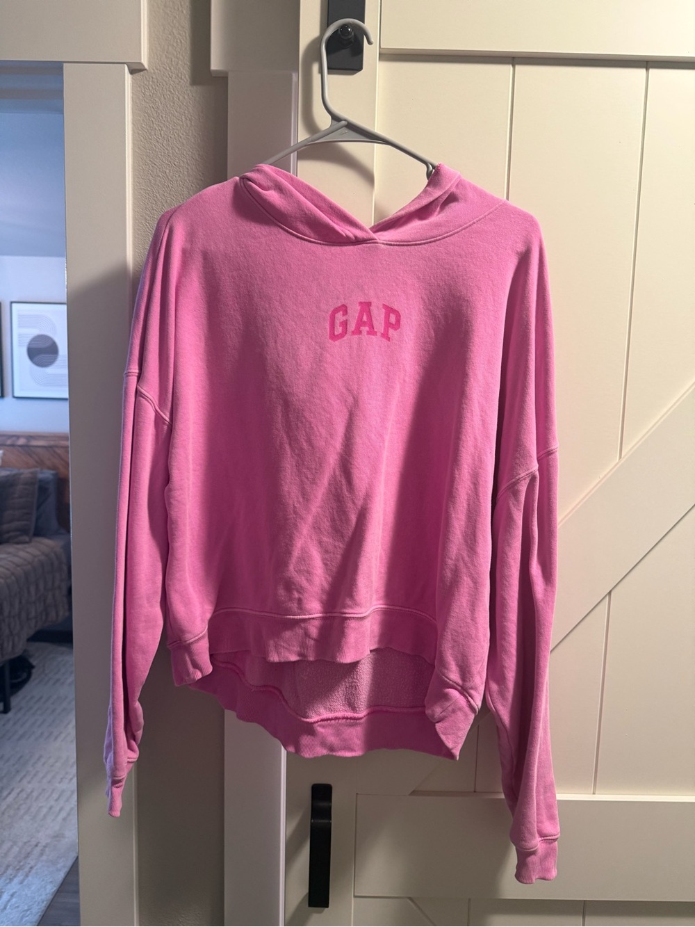 GAP Pink Crewneck Hoodie with Logo